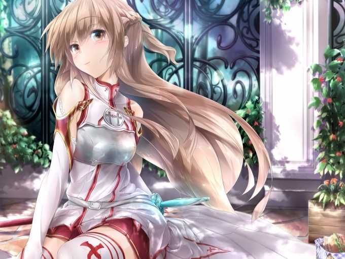 刀剑神域亚丝娜湿身动漫美女图片