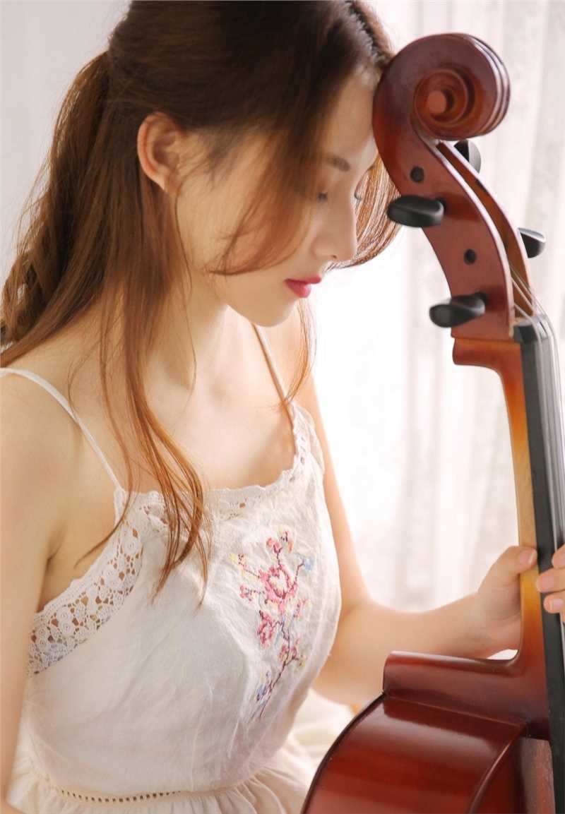 最全文艺音乐少女小清新天然尤物吊带长裙浪漫清纯相册