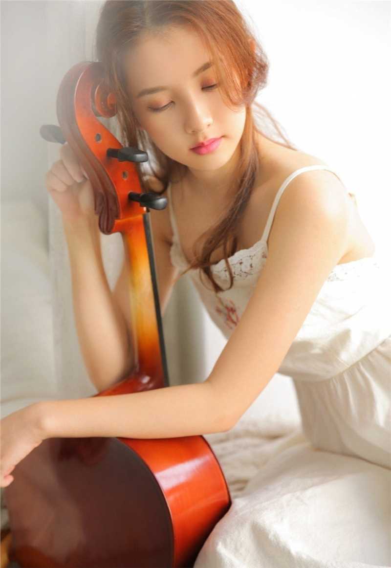 最全文艺音乐少女小清新天然尤物吊带长裙浪漫清纯相册