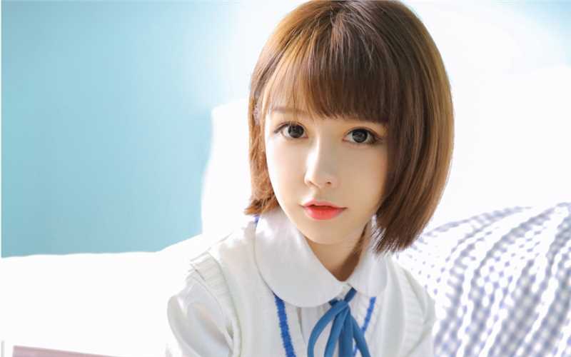 高清清纯小仙女俏皮短发明眸皓齿文艺美女艺术照图集