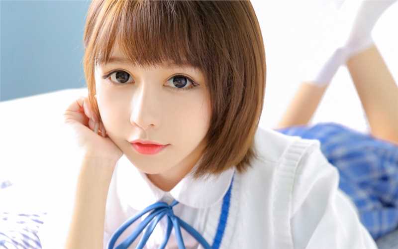 高清清纯小仙女俏皮短发明眸皓齿文艺美女艺术照图集