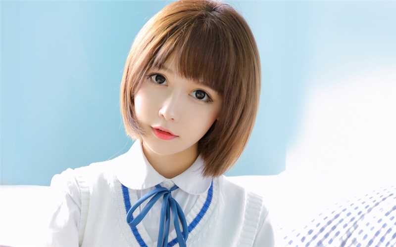 高清清纯小仙女俏皮短发明眸皓齿文艺美女艺术照图集