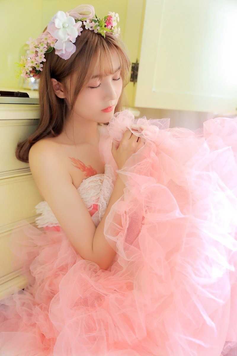 特别专辑粉色森林系少女软妹洛丽塔蕾丝长裙浪漫清纯图片图片