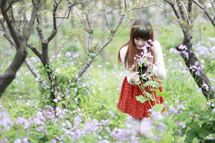 最新手捧花束的清纯白丝大长腿户外性感唯美意境图片图集