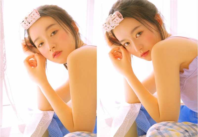 最新居家吊带睡衣美女私房卧室冷艳清纯梦幻壁纸