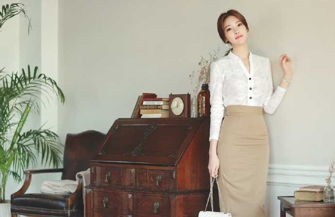 韩国美女气质清纯优雅名媛知性风格包臀图片