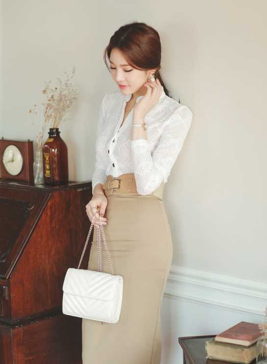 韩国美女气质清纯优雅名媛知性风格包臀图片