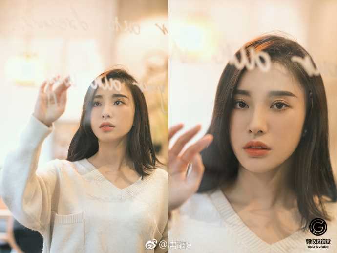 精选清纯文艺气质少女唐甜怡静明星生活照图册