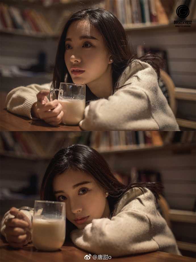 精选清纯文艺气质少女唐甜怡静明星生活照图册