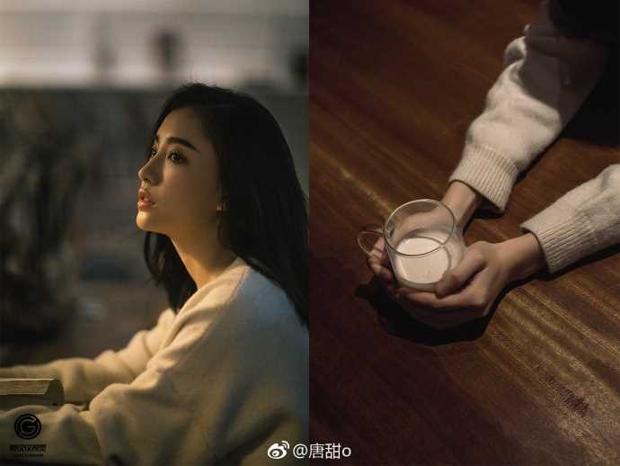 精选清纯文艺气质少女唐甜怡静明星生活照图册