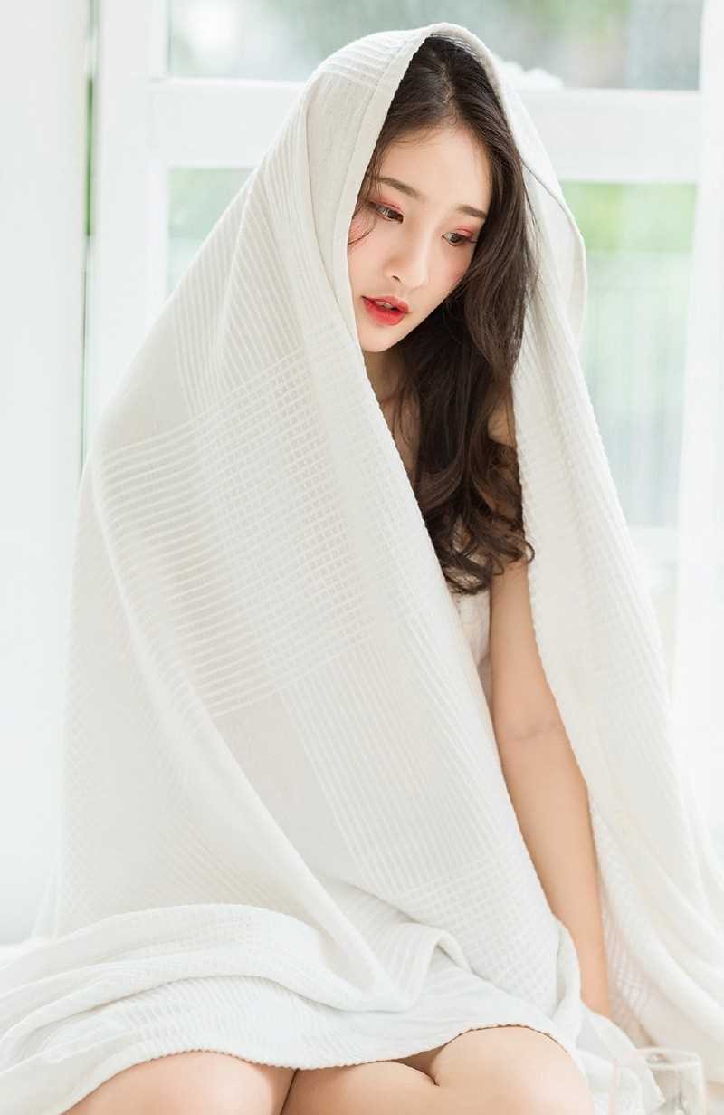 自然美女笑容甜美清纯唯美内衣