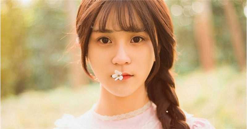 最全樱花树林下娇羞清纯少女可爱辫唯美户外相册