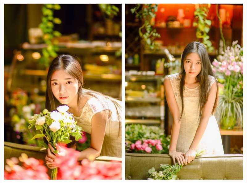 优质长发美女花房唯美清纯动人图片