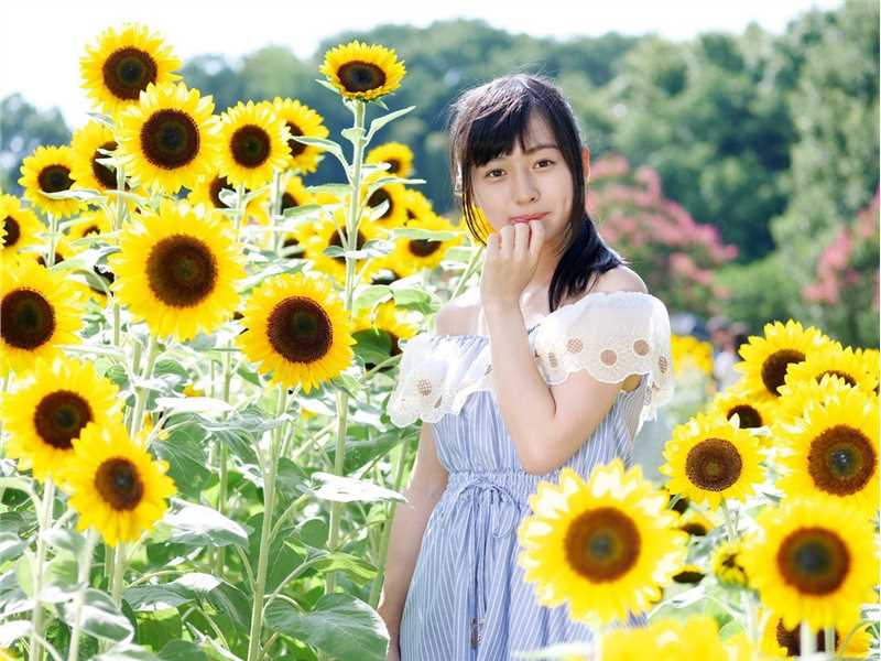 高清日本清纯美女铃木茜音户外图片图集