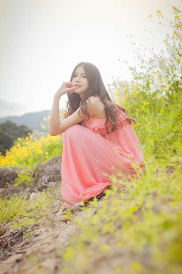 优质清纯阳光邻家小妹油菜花田中甜美相册