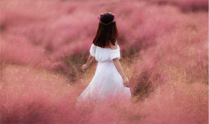 高清长发美女户外纯白清纯唯美图册