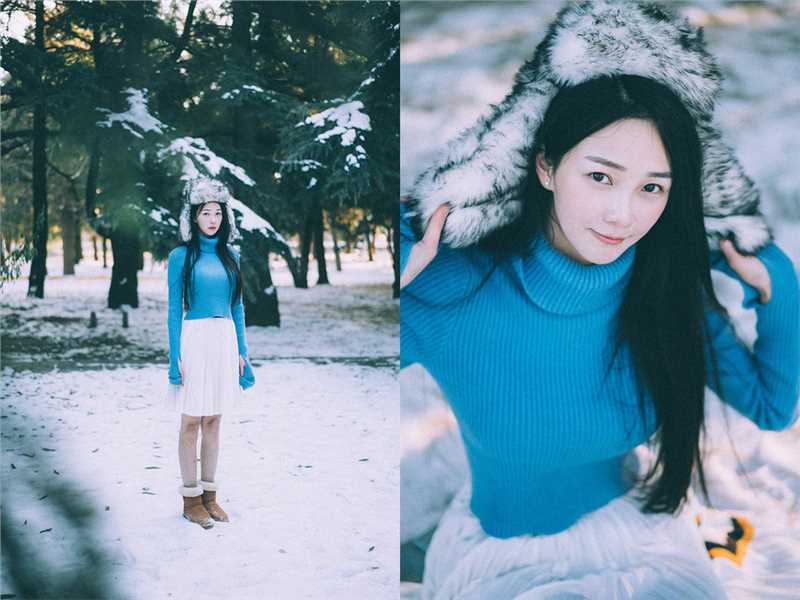 特别专辑雪地里的清纯美女唯美图片