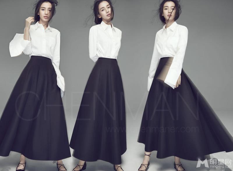 特别专辑Angelababy时尚大片曝光,清纯唯美长裙飘逸图片