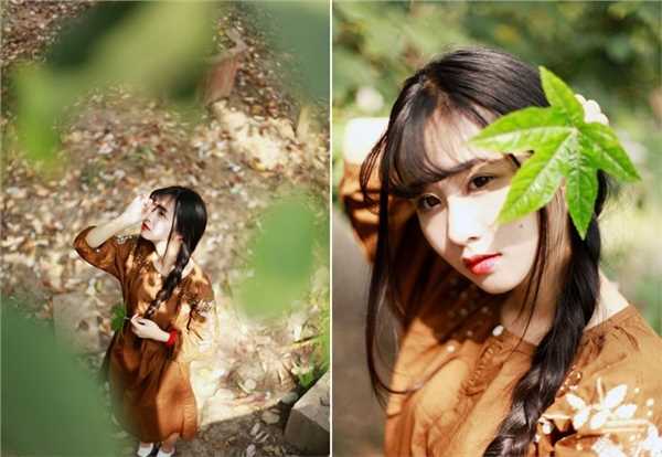 清纯校花户外红唇迷人