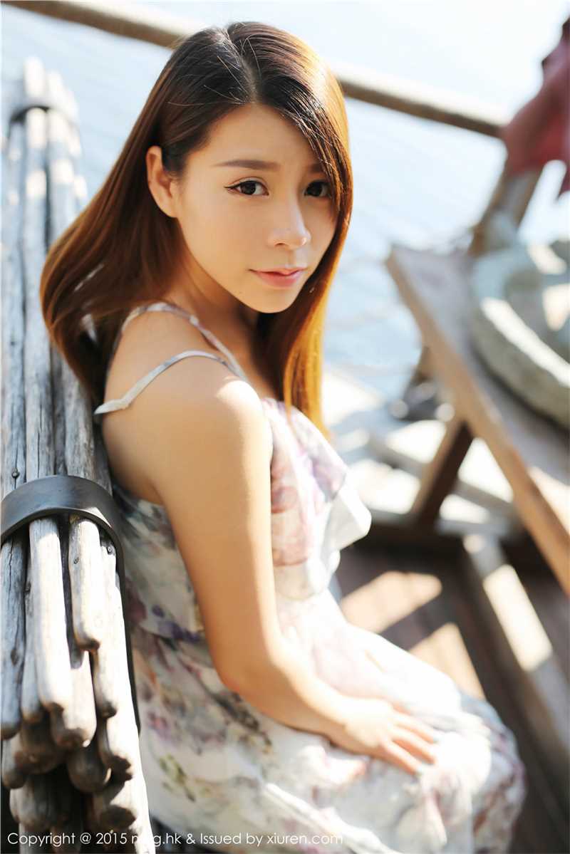 高清长裙美女嘉宝贝儿海边清纯唯美外拍图集