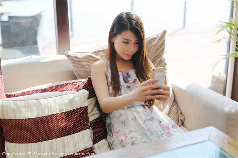 高清长裙美女嘉宝贝儿海边清纯唯美外拍图集