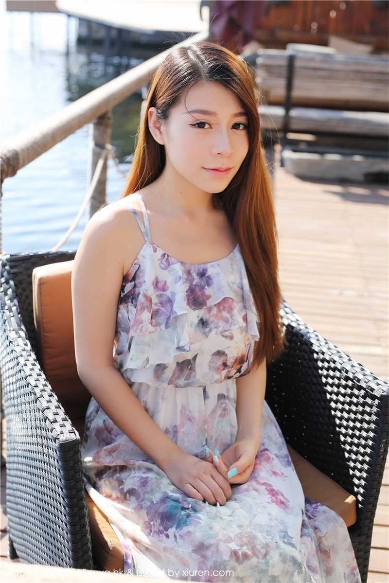 高清长裙美女嘉宝贝儿海边清纯唯美外拍图集