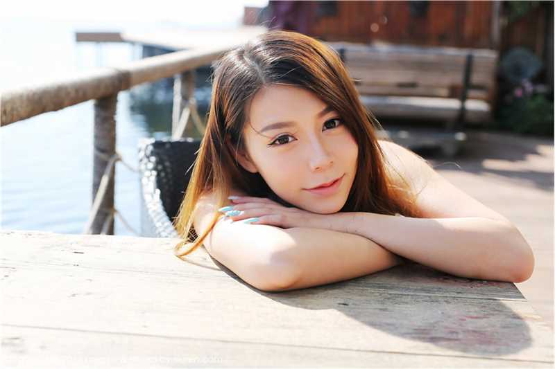 高清长裙美女嘉宝贝儿海边清纯唯美外拍图集