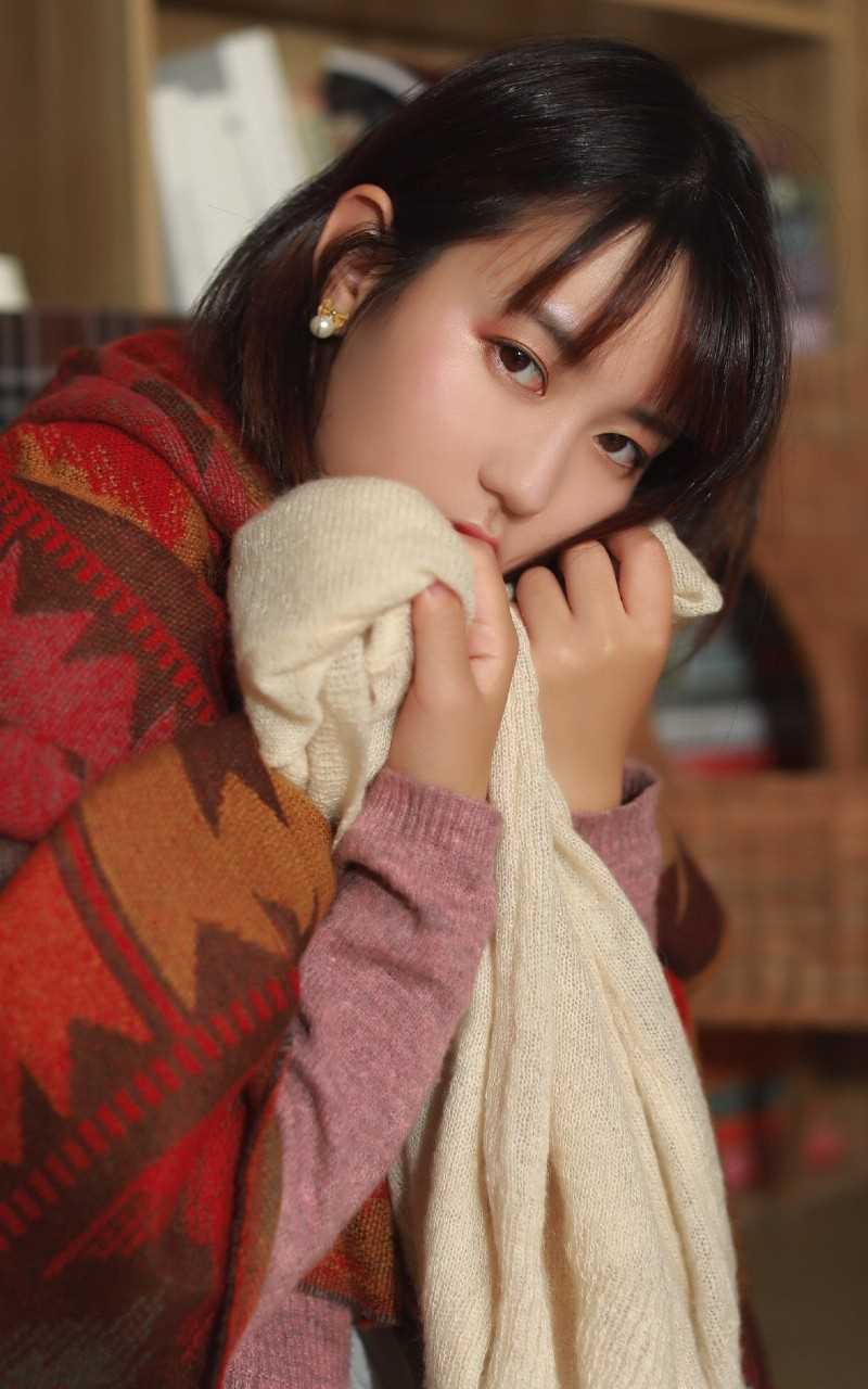 短发少数民族美女御姐闺房冷艳冰美人清纯