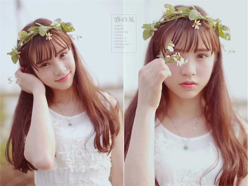 优质清纯美女白纱长裙户外相册