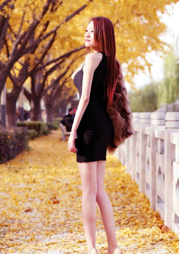 最全清纯校花秋日枫叶树下迷人相册