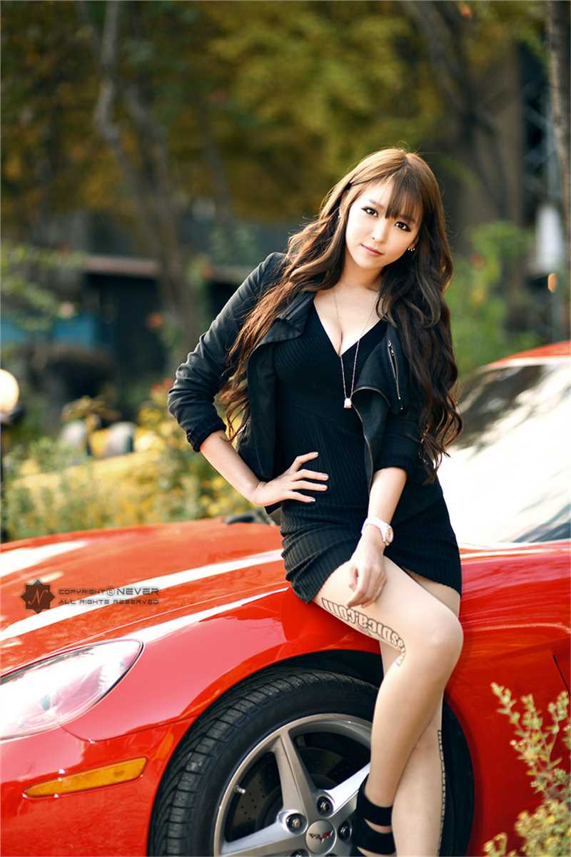 优质韩国车模李恩慧户外迷人短裙写照相册