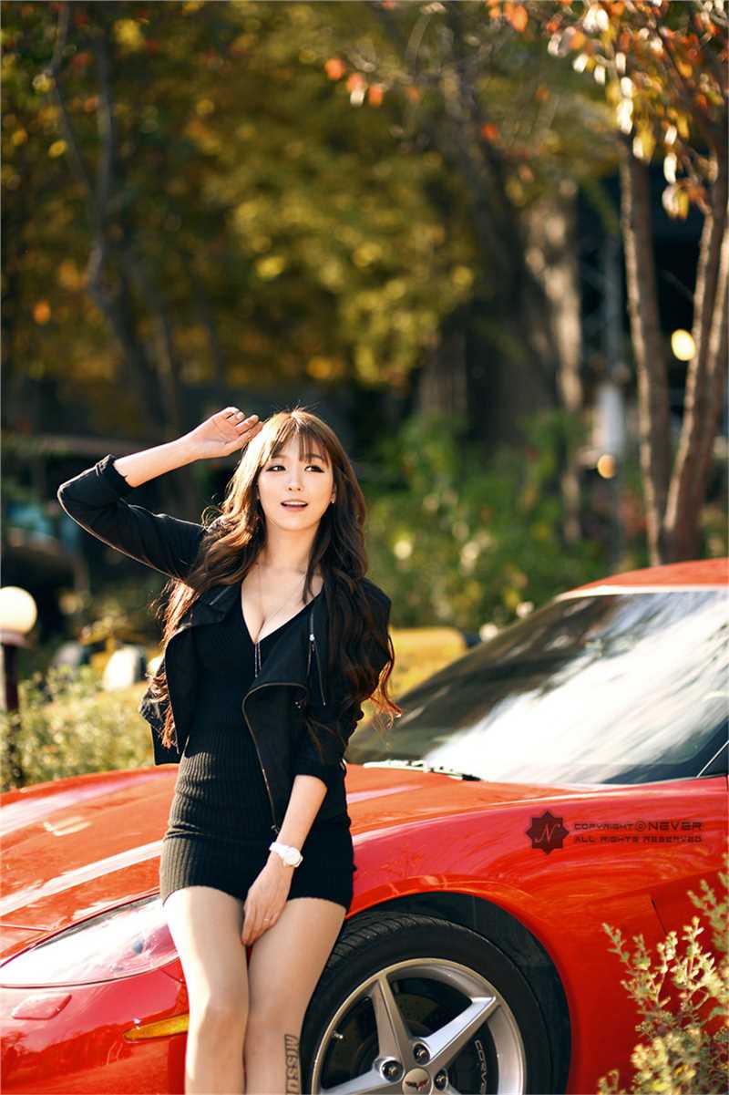 优质韩国车模李恩慧户外迷人短裙写照相册