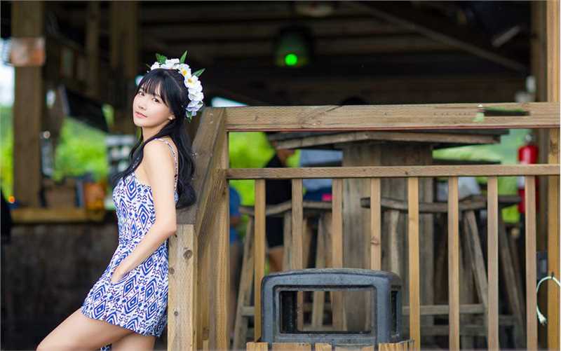 韩国车模韩佳恩户外高清集