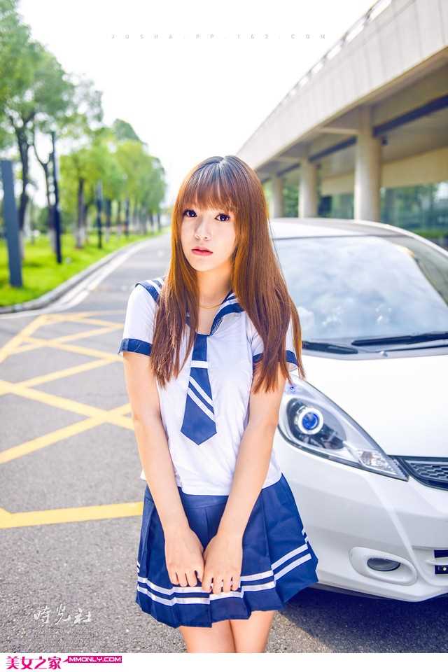 优质极品车模清新户外相册