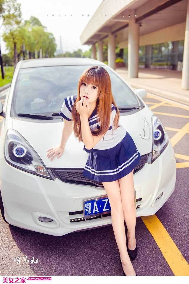 优质极品车模清新户外相册