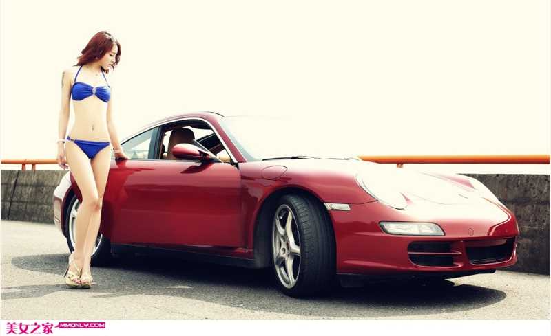 特别专辑车模刘雯雯蓝色比基尼性感图片