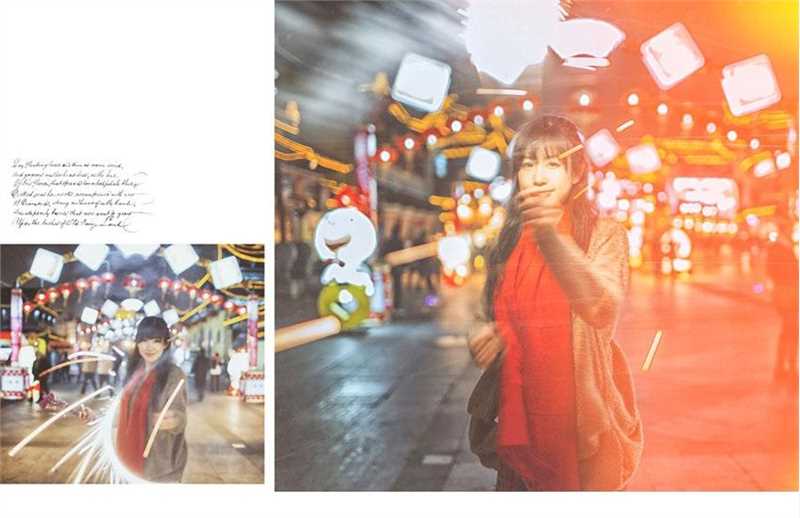 最新甜美女孩街头迷人照壁纸