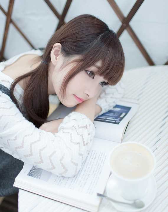 高清甜美女孩咖啡馆迷人写照图集