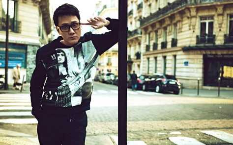 高清眼镜帅哥冯绍峰街拍复古气质时尚个人摄影壁纸图册