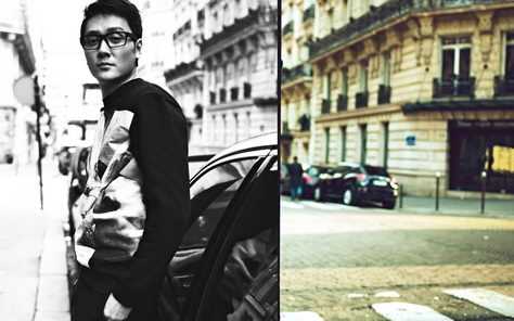 高清眼镜帅哥冯绍峰街拍复古气质时尚个人摄影壁纸图册