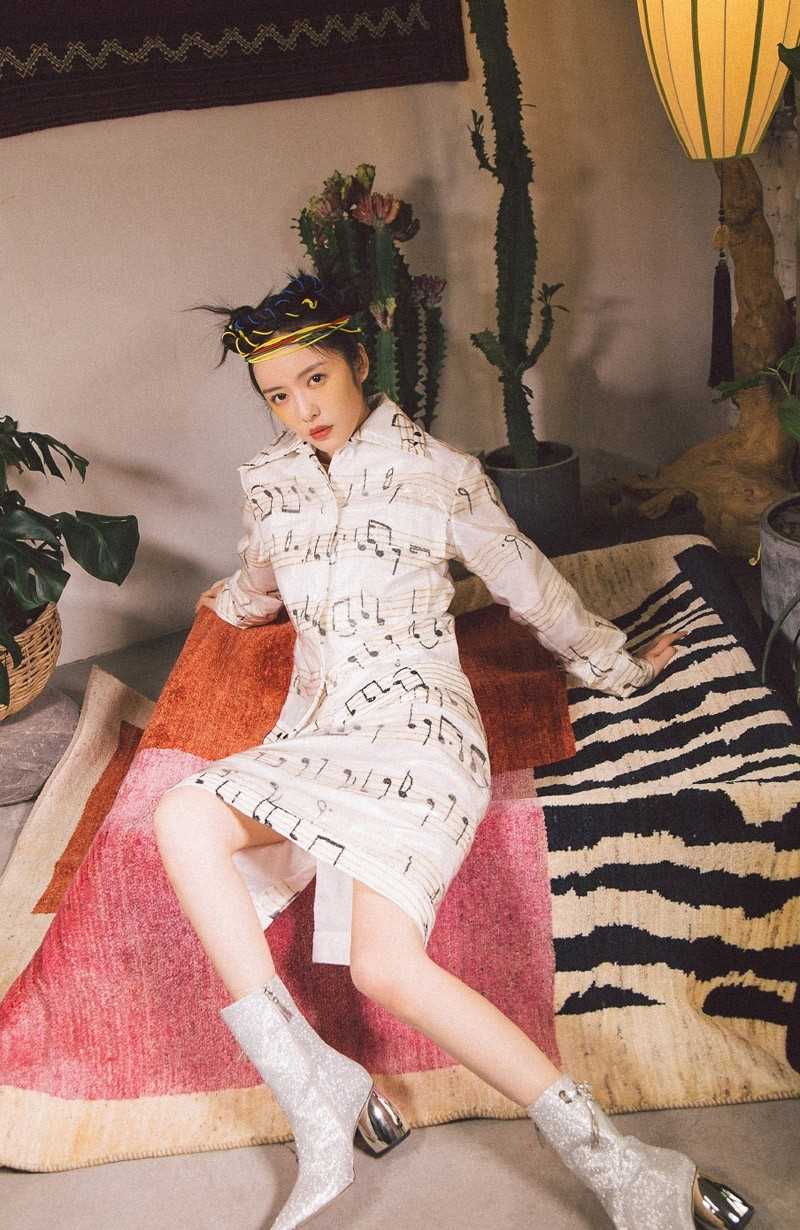 百面造型少女蔡文静时尚个人明星艺术照片