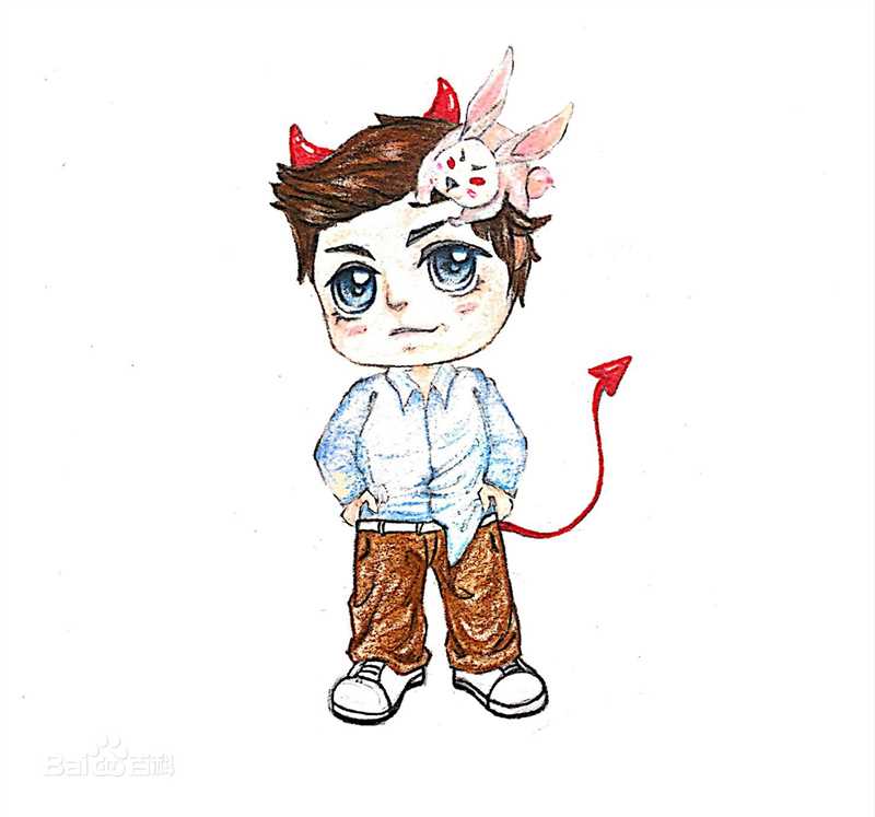 肖战绘画及设计作品素颜照相册