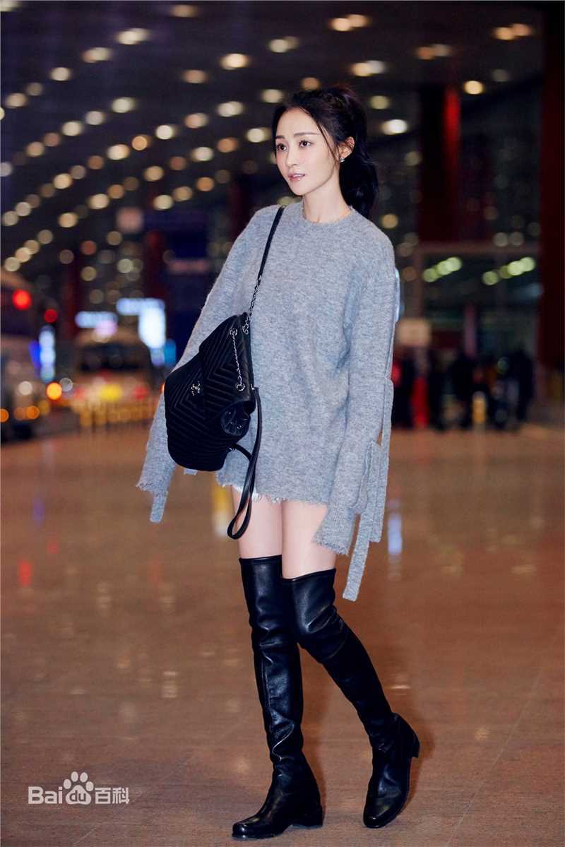 姚笛(Yao Di)机场look前后照片