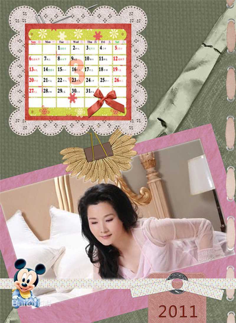 何赛飞(Caifei He)2011年年历照壁纸壁纸