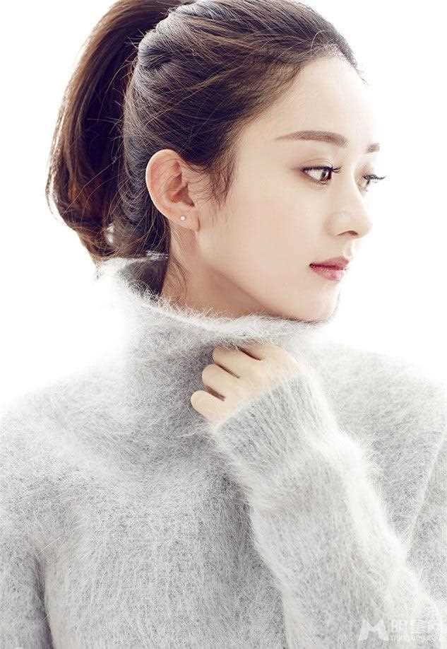 赵丽颖妩媚红唇时尚