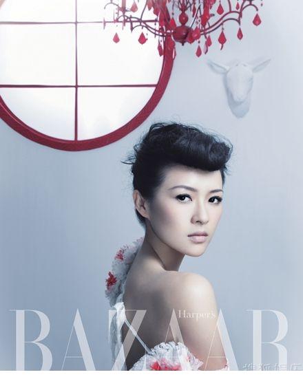 章子怡时尚妆容封面