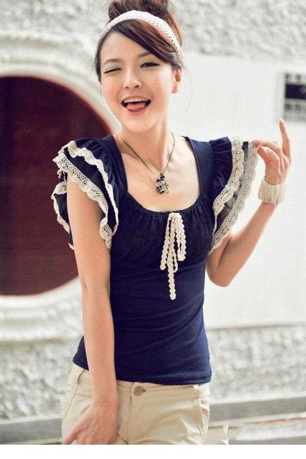 最全漂亮女生蕾丝短裙时尚街拍照相册