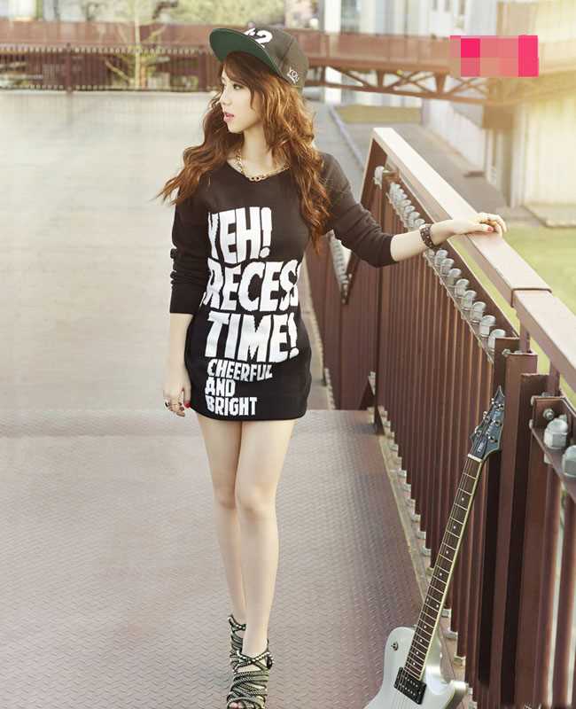 精选牛仔装美女邓紫棋时尚街拍大片图册