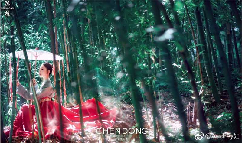特别专辑古装美女Audrey如竹林风姿迷人图片