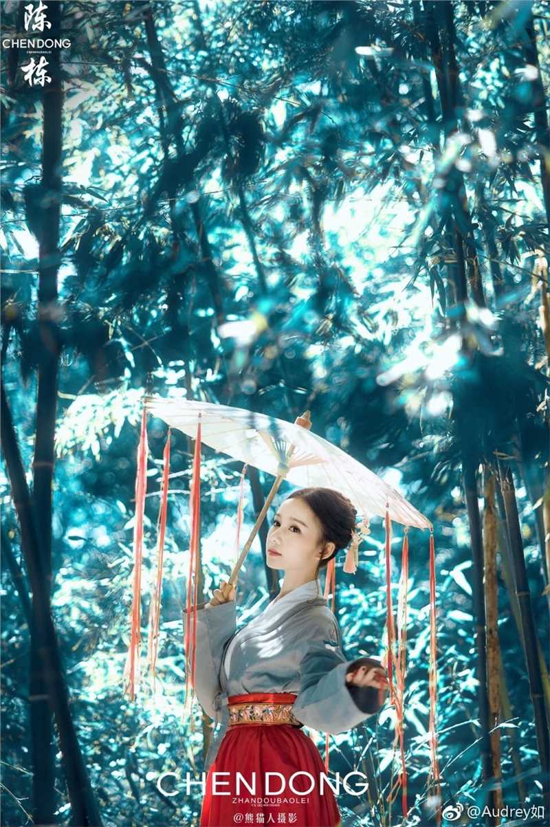 特别专辑古装美女Audrey如竹林风姿迷人图片